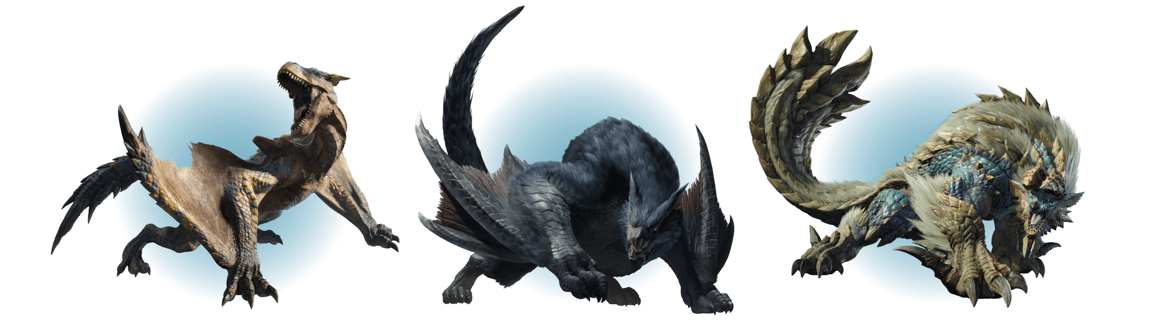 「ティガレックス」モデル 「ナルガクルガ」モデル 「ジンオウガ」モデル