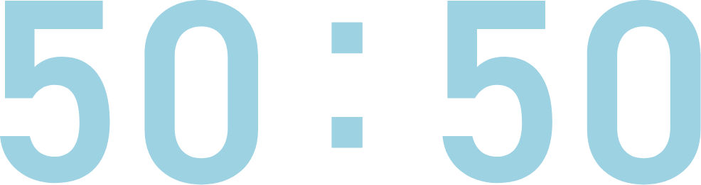 50:50
