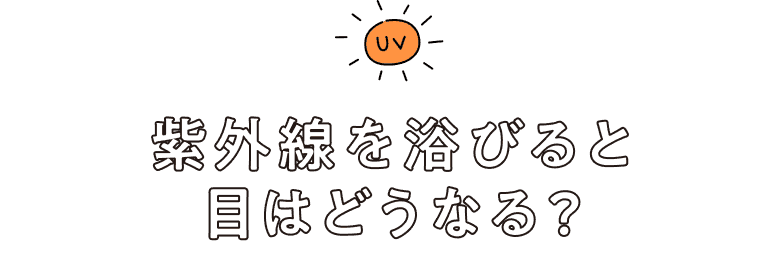 紫外線を浴びると目はどうなる？