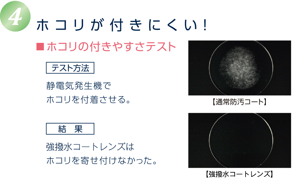 4.ホコリが付きにくい！