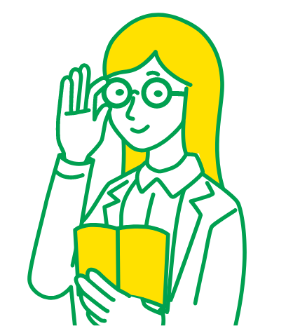 メガネをかけた女性のイラスト