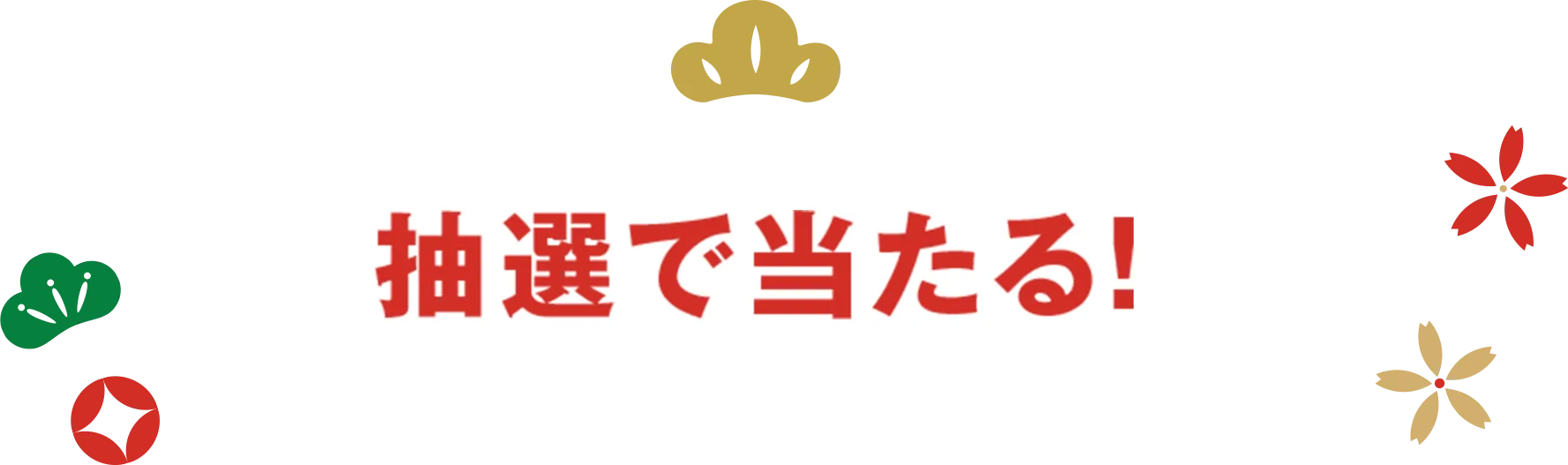 抽選で当たる！