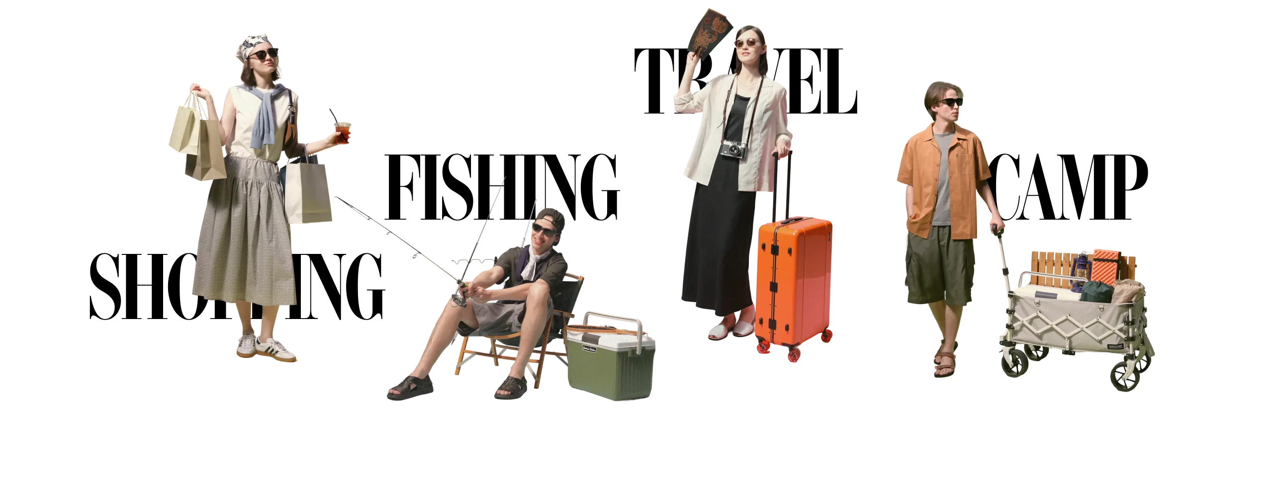 SHOPPING CAMP TRAVEL FISHING