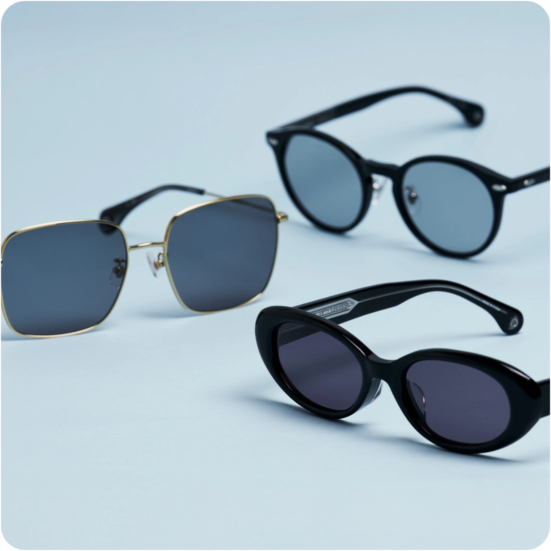 MAD JOURNEYのサングラスが3つレイアウトされたイメージ画像