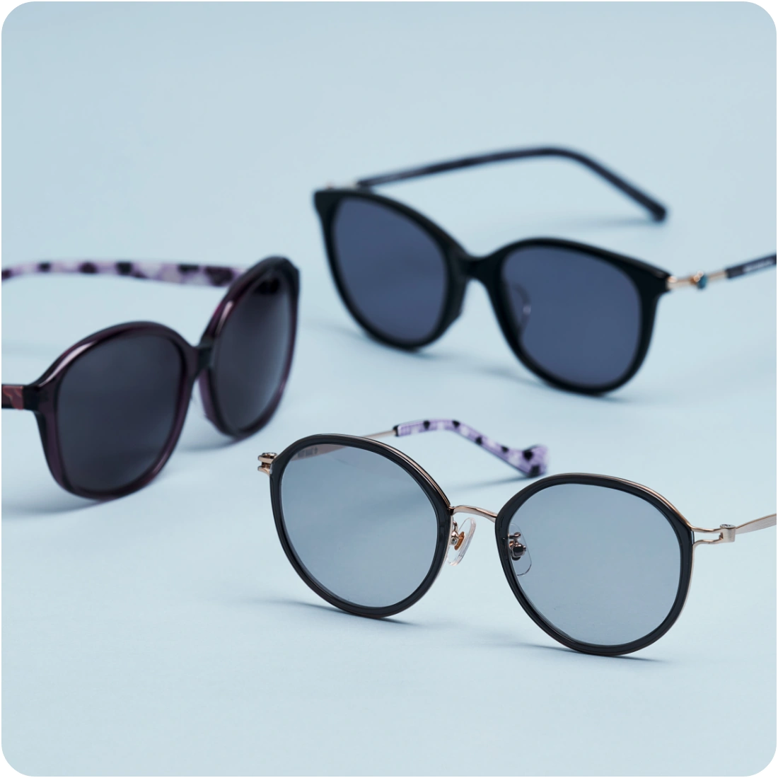 MARY QUANTのサングラスが3つレイアウトされたイメージ画像