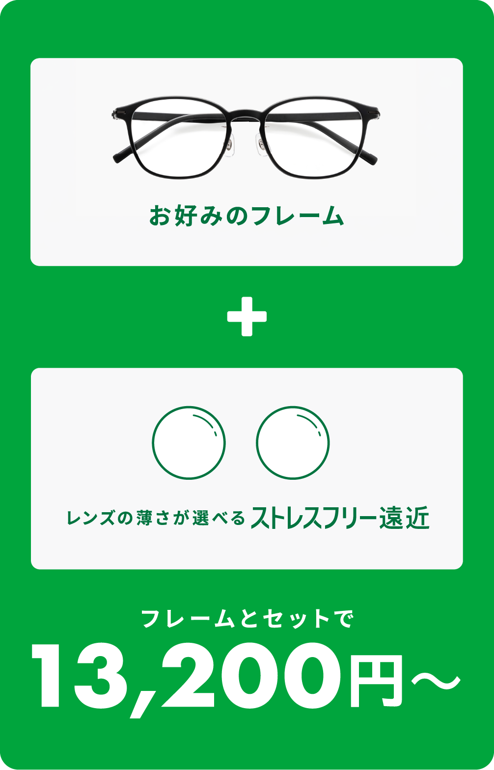 ストレスフリー遠近、誕生。 | 眼鏡市場【公式】(メガネ・めがね