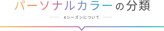 パーソナルカラーの分類