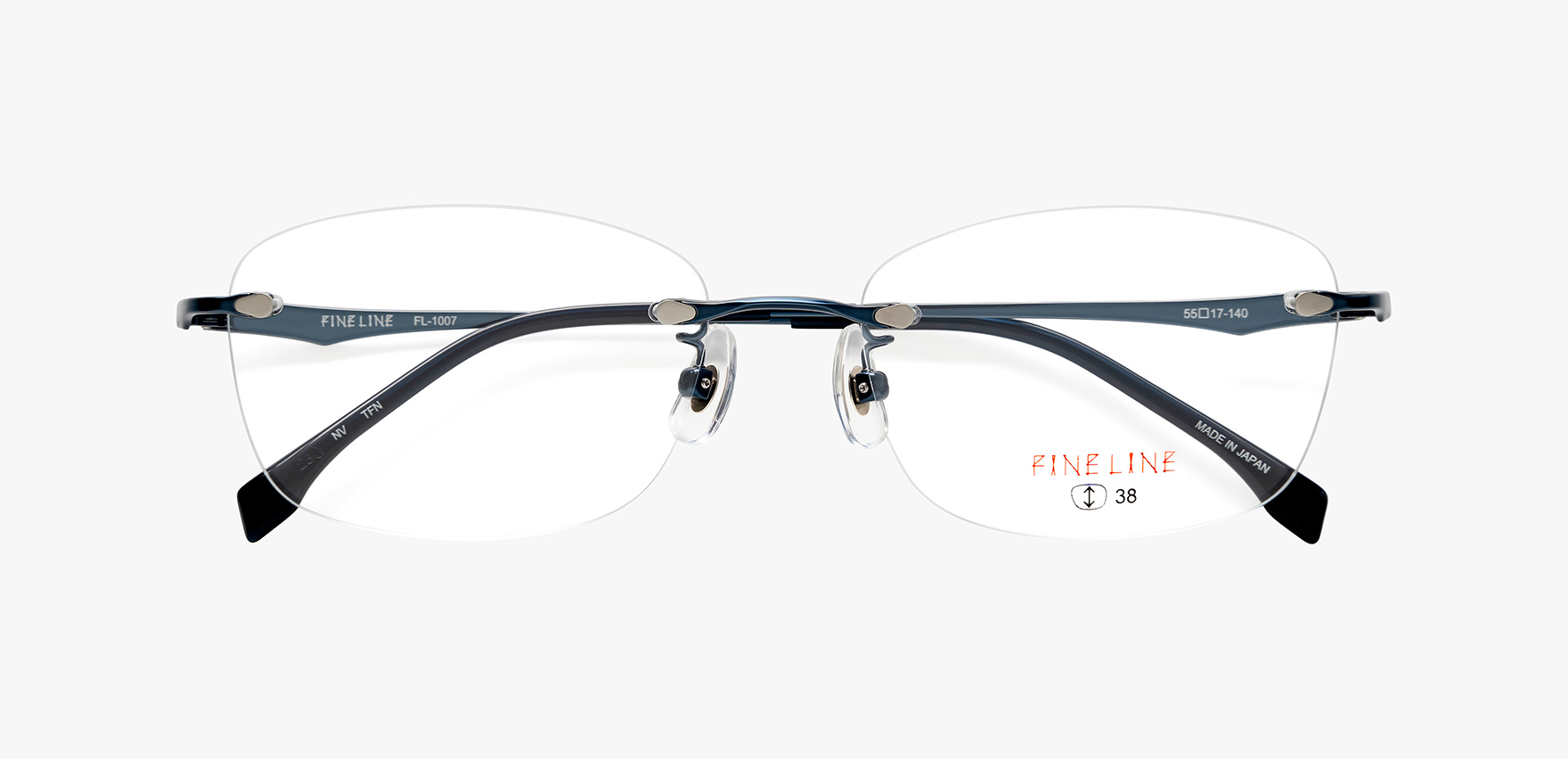 メガネ FINELINE FL-1001 縁無し 眼鏡市場 日本製 - メルカリ