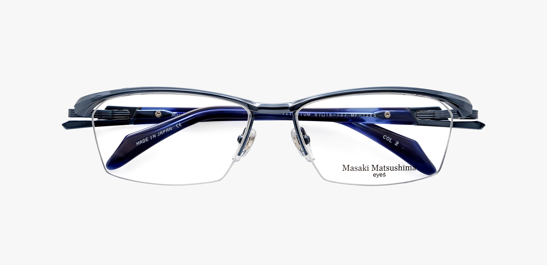 入手困難✨ マツシママサキ MF-1219 サングラス ブルーレンズ シルバー Masaki Matsushima マサキマツシマメガネセット MF-1263 3